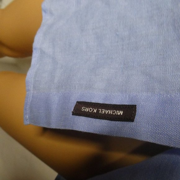 Michael Kors Linen Short Sleeve Button Up Shirt Md - Picture 4 of 11